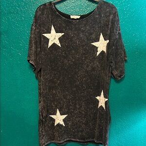 PROMESA boutique Star Print Black T-Shirt